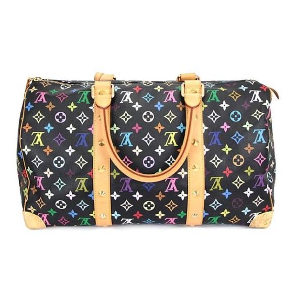 Louis Vuitton Keepall 45 Boston Bag Multicolor Black - Picture 2 of 4
